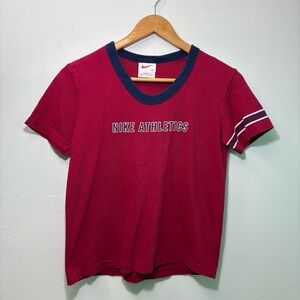 Nike Red and Blue Crew Neck T-Shirt